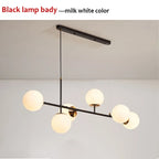 Nordic Long Bar Glass Globe Pendant Light