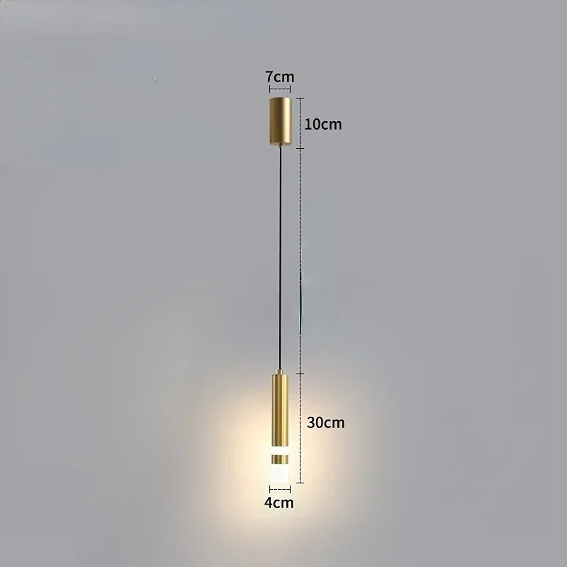 Modern Long Double Spotlight Pendant Light in Black/Gold
