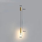Modern Long Double Spotlight Pendant Light in Black/Gold