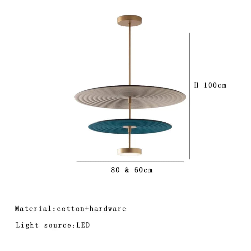DecorBites™ Cotton Round LED Pendant Lights Green Red Art Decoration Offices Bedrooms