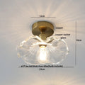 DecorBites™ Clear Glass LED Ceiling Light Fixture Modern Nordic Copper Knob Switch Lamp