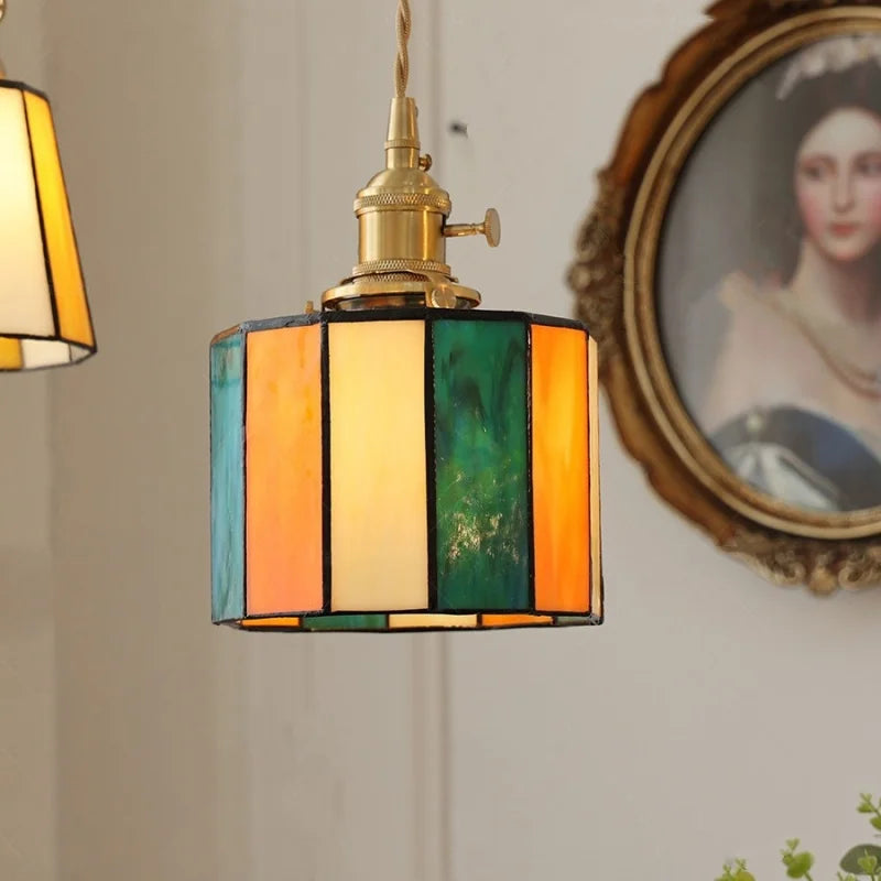 DecorBites™ Copper Knob Switch LED Pendant Lamp, Adjustable Glass Dining Room Lighting