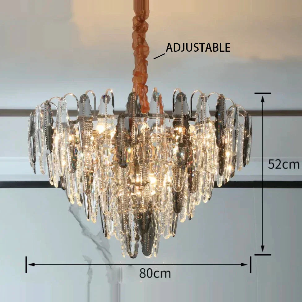 Lustre LED Leaf DecorBites™ : Éclairage de décoration moderne pour salon et escalier tournant duplex