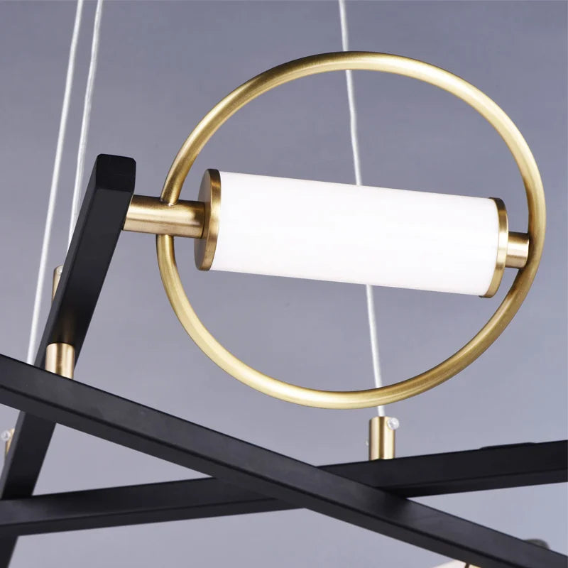 ثريا سقف دائرية الشكل LED من DecorBites™ لديكور المنزل - إضاءة معلقة عصرية لغرفة المعيشة وغرفة الطعام