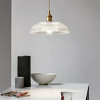 Retro Floral Glass Pendant Light
