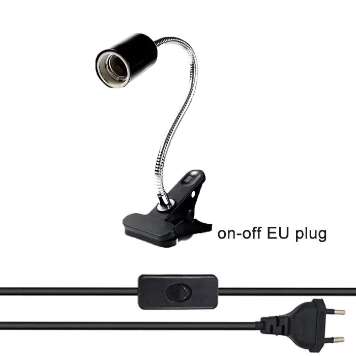 DecorBites™ Adjustable Gooseneck Clip Lamp Holder for Home Office Bedside