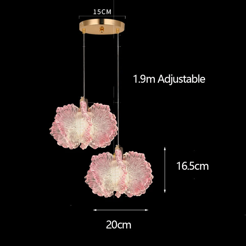 Nordic French Cream Acrylic Flower Pendant Light