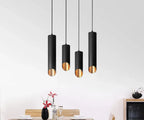 Nordic Long Tube Dimmable Pendant Light White Aluminum