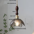DecorBites™ Amber Glass LED Pendant Light Fixture Nordic Modern Copper Hanging Lamp