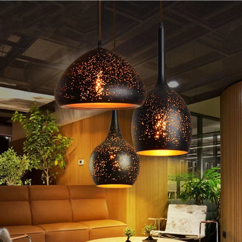 ثريا معلقة من الحديد المحفور DecorBites™ لغرفة الطعام والمعيشة