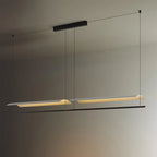 Wabi-Sabi Black Metal Acrylic Strip Pendant Light