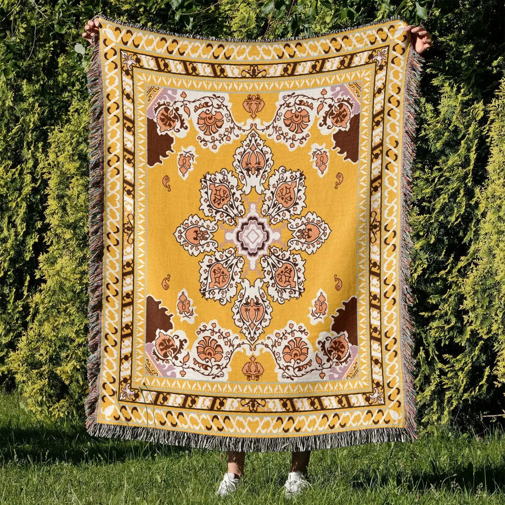 DecorBites™ Cozy Nordic Camping Blanket and Sofa Cover – Boho Outdoor Line Blanket for Home and Hotel Decor