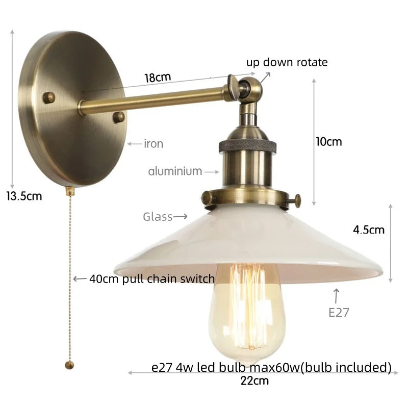 DecorBites™ LED Wall Lights: White Class Fixtures for Kitchen, Reading, Bedside Lamparas