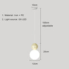 Nordic Cream Metal Pendant Light