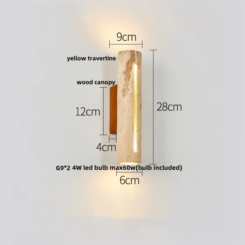 DecorBites™ LED Wall Light Fixture Bedroom Balcony Hallway Waterproof Square Terrazzo Bedside Lamp