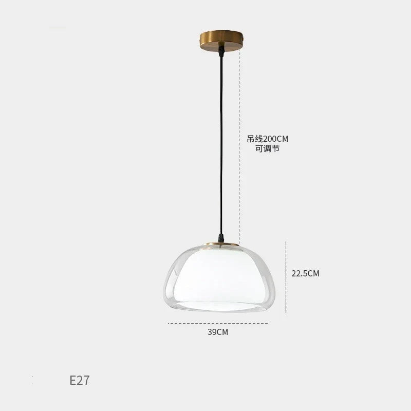 DecorBites™ Glass Jelly Pendant Lamp for Living Room Kitchen Dining - Denmark Suspension Light