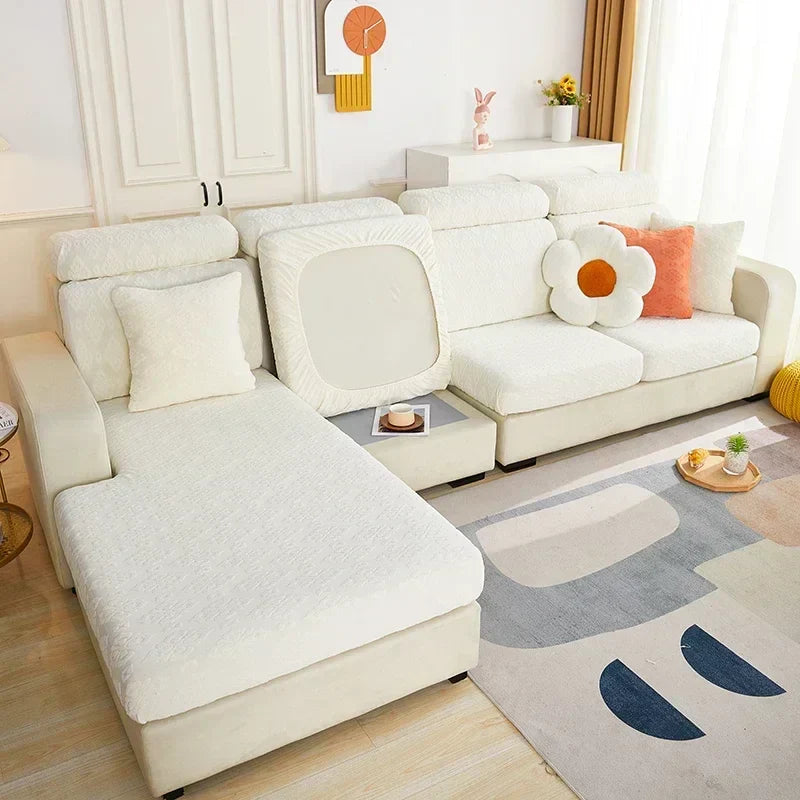 DecorBites™ Jacquard Sofa Seat Cover | Stretchable & Washable Furniture Protector