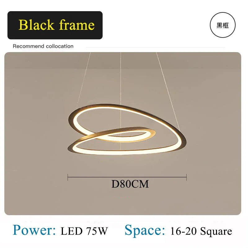 ثريا Kepler LED مستديرة من DecorBites™ لديكور غرفة المعيشة، مصباح معلق أبيض