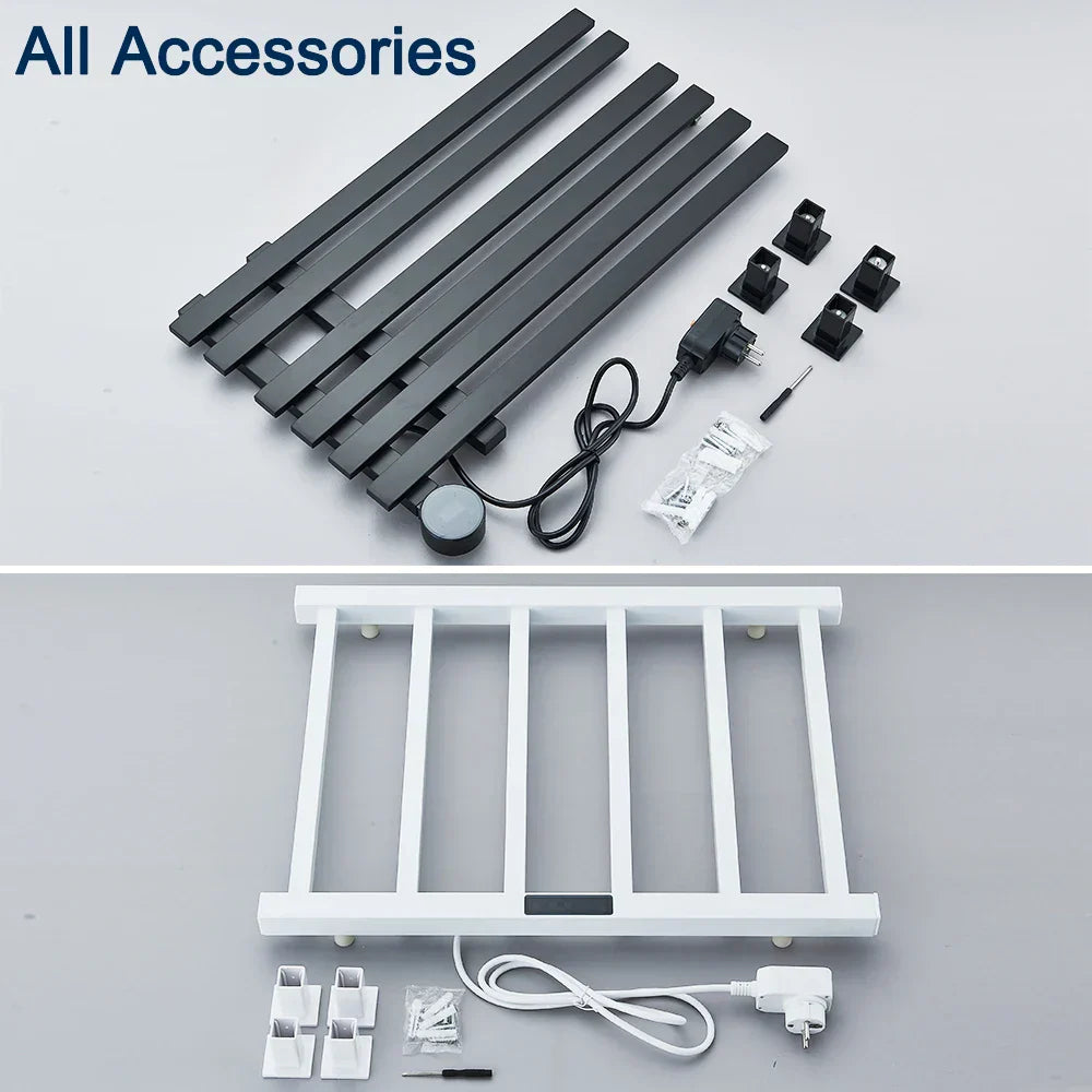 DecorBites™ Electric Towel Warmer: Digital Display, Wall Mount, Smart Home Technology