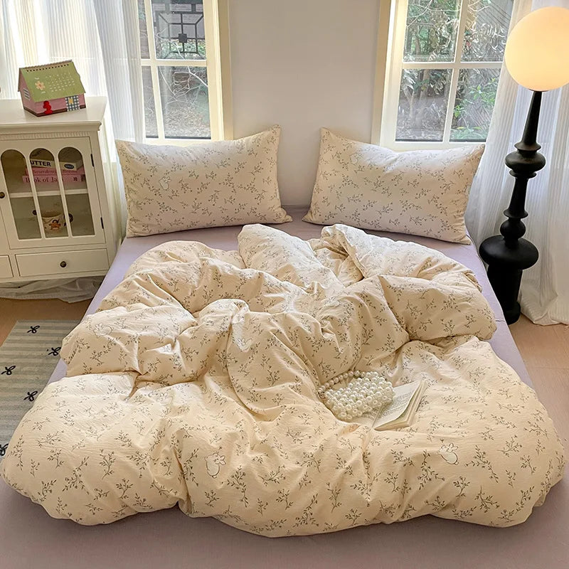 طقم مفروشات من القطن مزدوج الطبقات من DecorBites™ - طقم لحاف عالي الجودة وفائق النعومة
