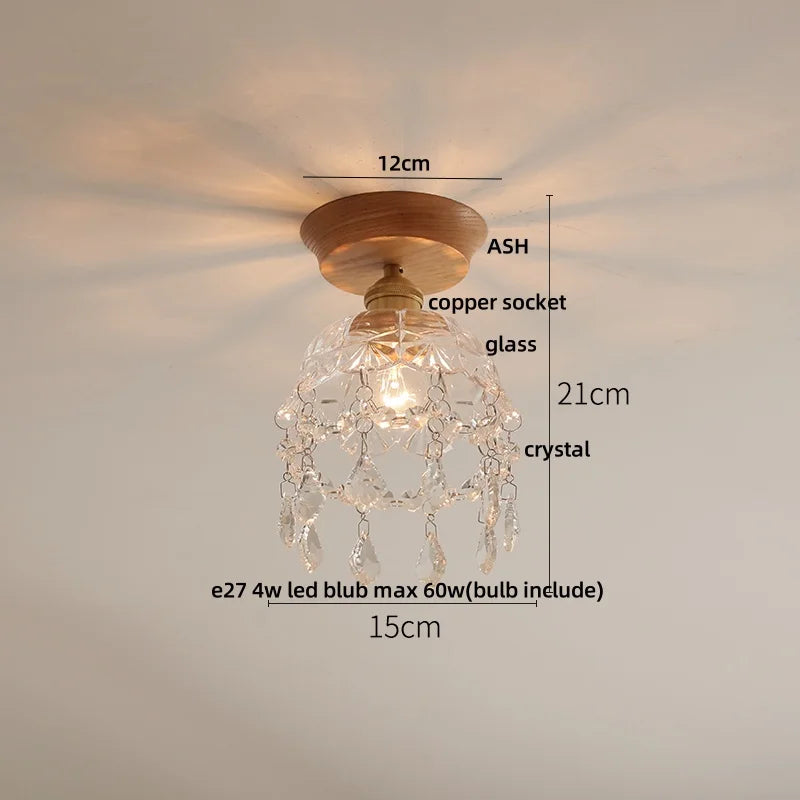 DecorBites™ Clear Glass LED Ceiling Lamp Copper Socket Modern Nordic Style Lighting