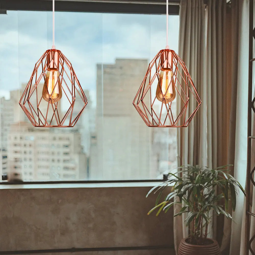 مصباح تعليق LED صناعي قديم طراز لوفت من DecorBites™ للمنزل وغرفة المعيشة والمطبخ
