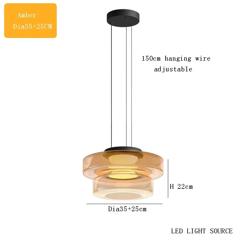 DecorBites™ BOHEMIA Glass Pendant Light - Danish Design for Kitchen Island Dining Bedroom Tables