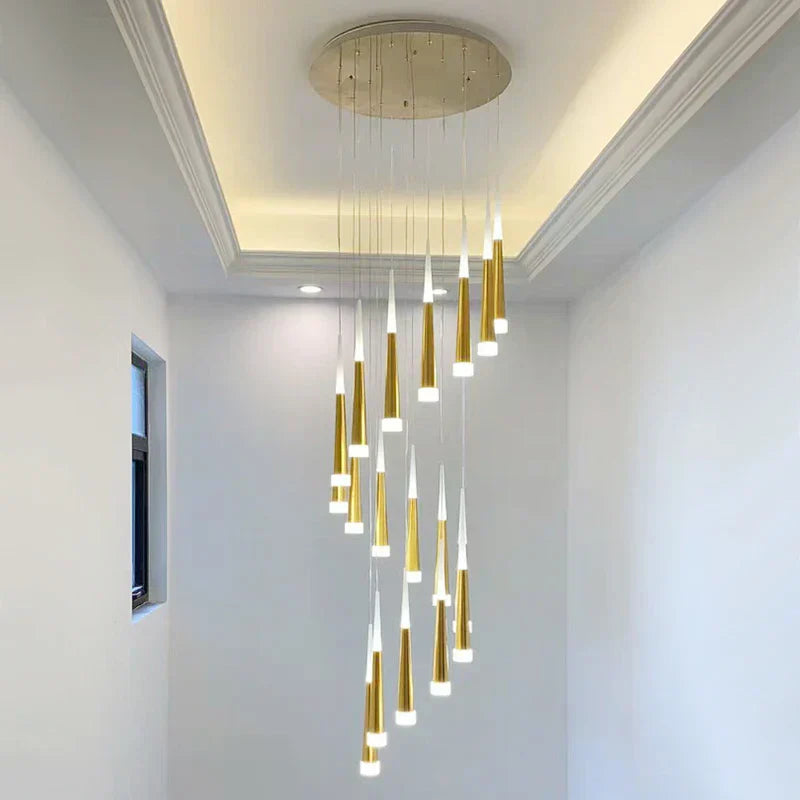 DecorBites™ Elegant LED Ring Chandelier for Living Room Bedroom Kitchen Staircase Lighting
