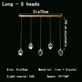 DecorBites™ Crystal LED Pendant Lights: Elegant Lighting Solution for Home Decor