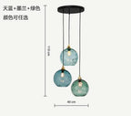 Nordic Water Grain Colored Glass Globe Pendant Light