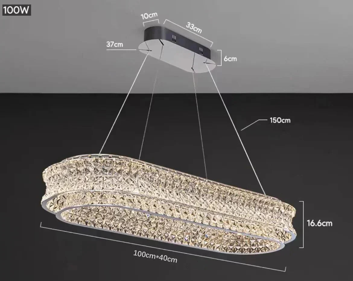 Lustre de luxe en cristal K9 DecorBites™ pour restaurant, bar, hôtel, lampes LED