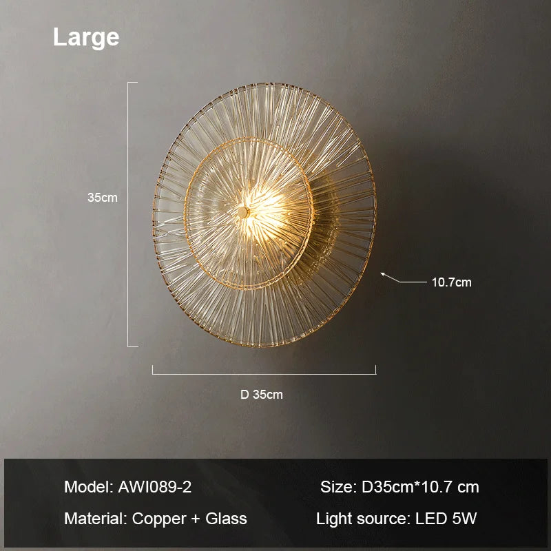 DecorBites™ Elegant Glass Wall Sconces for Luxurious Living Spaces