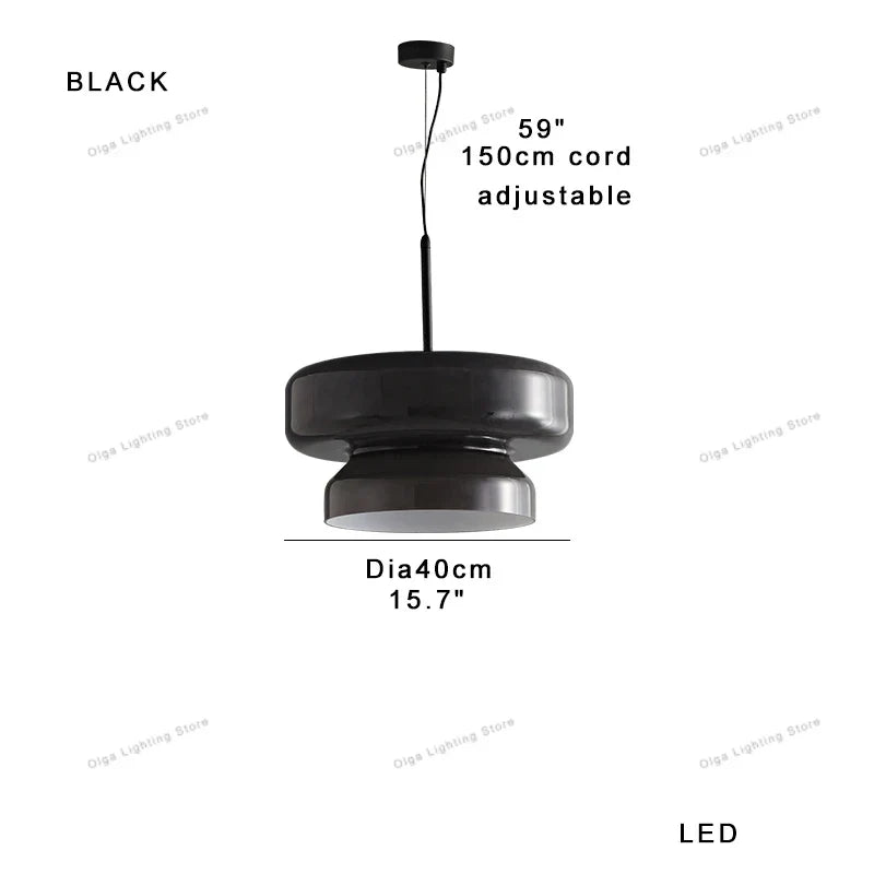 DecorBites™ Italian Glass Pendant Light for Dining Table and Cafe Decor