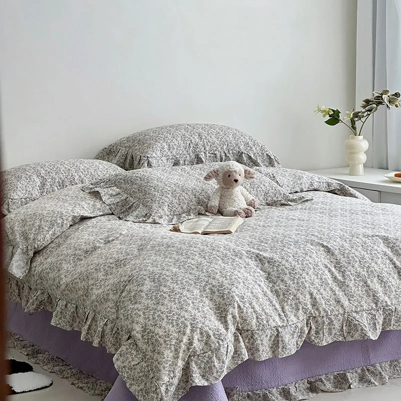 غطاء لحاف دانتيل كوري DecorBites™ Floral: لحاف ناعم فاخر لسرير كوين وكينج، ديكور منزلي قابل للتنفس