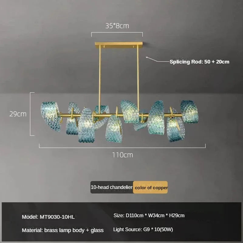 DecorBites™ ثريا سقف فاخرة بإضاءة LED على شكل أوراق النحاس للمنزل وغرفة النوم وغرفة الطعام