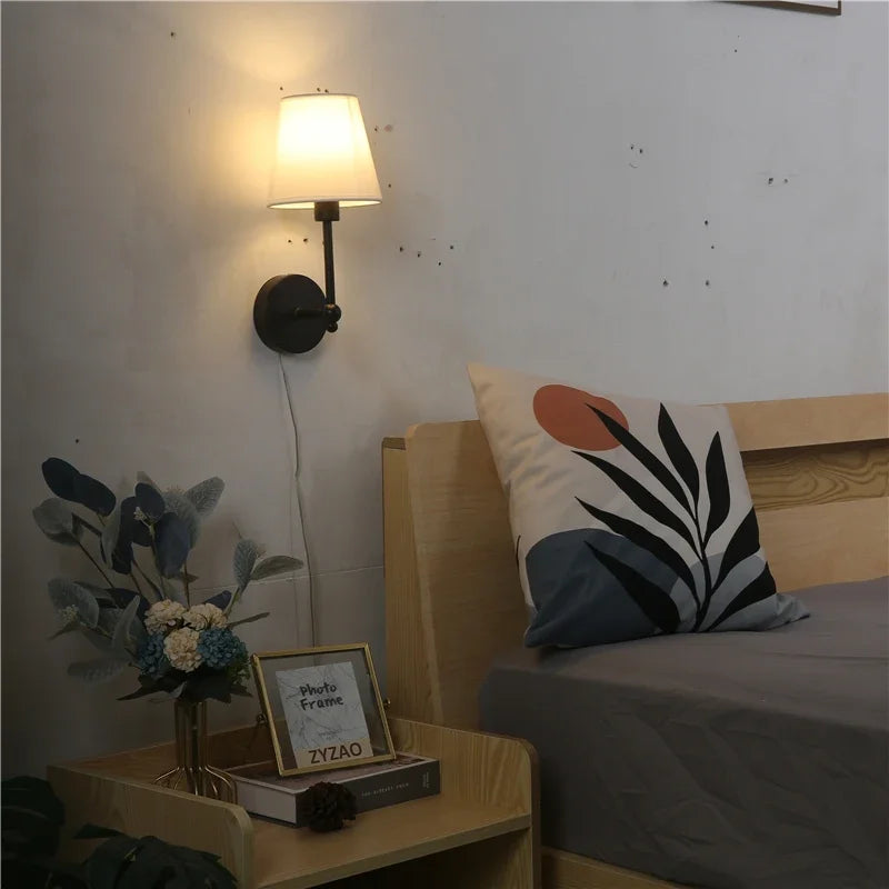 DecorBites™ LED Black & Gold Wall Lamp - Luxury Bedroom Lighting Fixtures