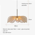 DecorBites™ Bohemian LED Fabric Flower Chandelier for Dining Table Lamp and Room Decor