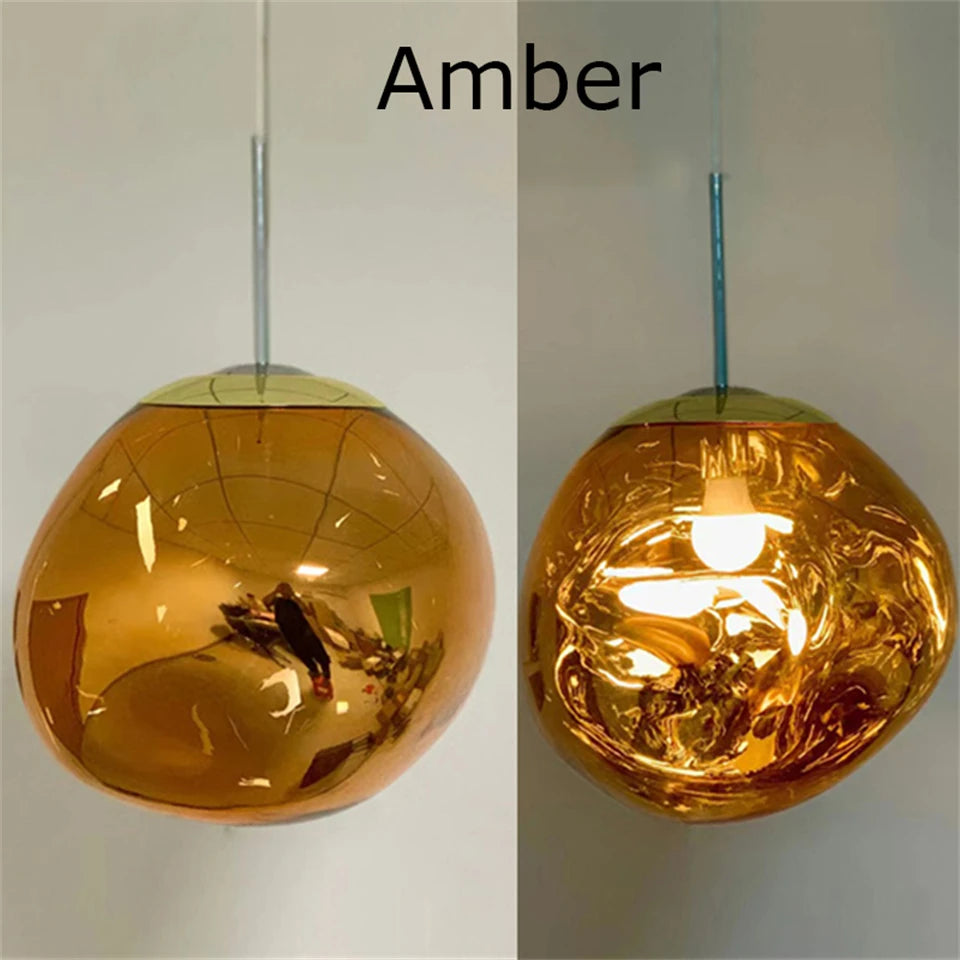 Nordic Lava Pendant Light in Plated PVC Finish
