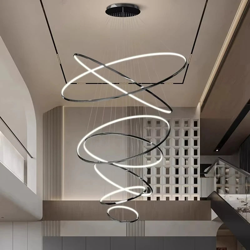 Nordic Acrylic Iron LED Pendant Light Chandelier
