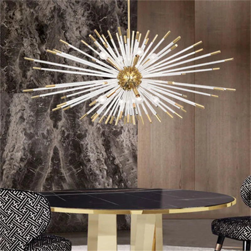 DecorBites™ Crystal Dandelion LED Chandelier for Luxury Indoor Decor