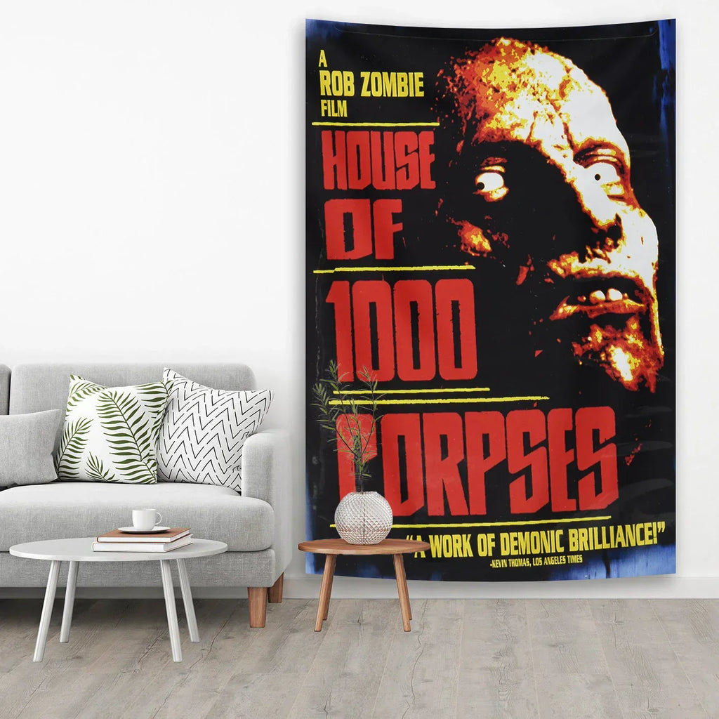 DecorBites™ Horror Movie Tapestry Halloween Curtains - Psychedelic Home Decoration Wall Canvas