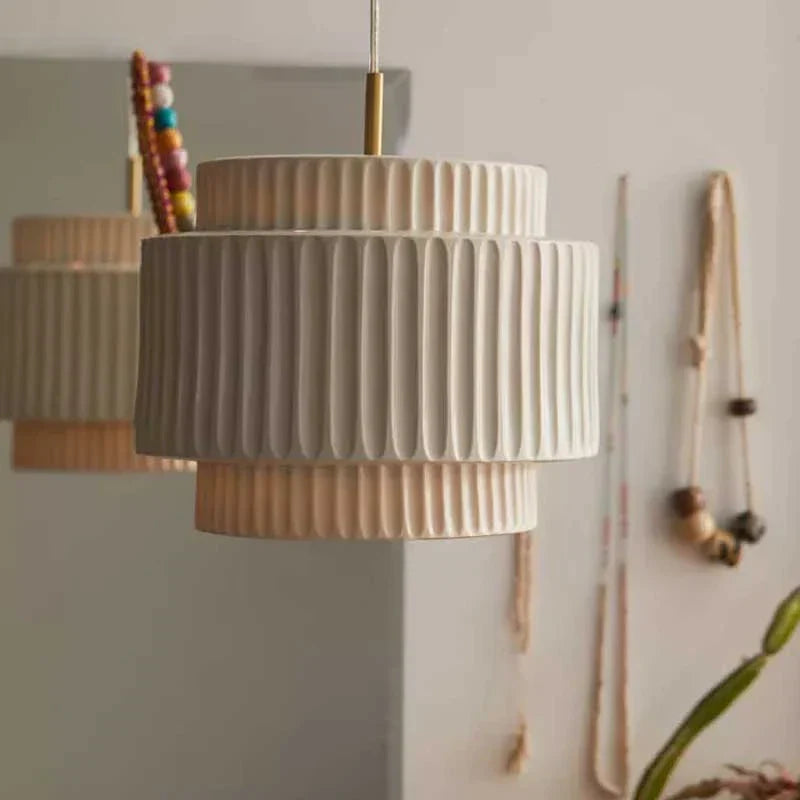 ثريا DecorBites™ Cream Wind LED: طراز واري سابي نورديك البسيط لغرفة الطعام وغرفة النوم والبار