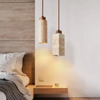 Wabi-Sabi Yellow Marble Stone Pendant Light