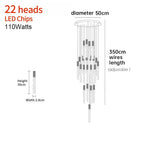 New Staircase Chandelier LED Modern Duplex Loft Spiral Long Chandelier Creative Villa Living Room Bedroom Hanging Crystal Light