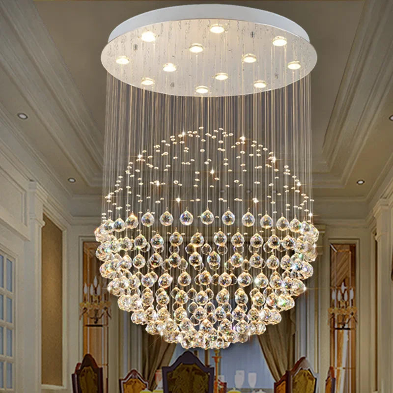 DecorBites™ K9 Crystal Ball LED Ceiling Chandelier for Living Dining Room Bedroom Home Decor