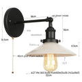 DecorBites™ LED Wall Lights: Industrial Style Bedside Lamp for Kitchen, Reading, Cafe - White Class