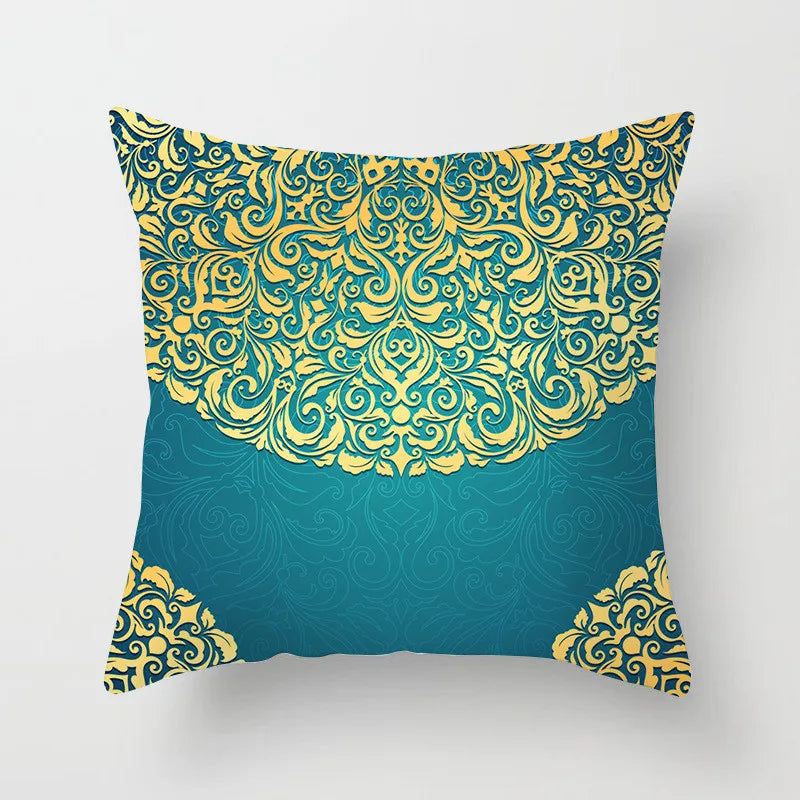 DecorBites™ Geometric Square Pillowcase Ethnic Retro Sofa Pillow Cover 45x45cm Home Decor