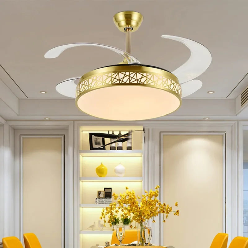 مروحة سقف DecorBites™ مزودة بمصابيح LED وجهاز تحكم عن بعد، أغطية مراوح مصنع بالجملة