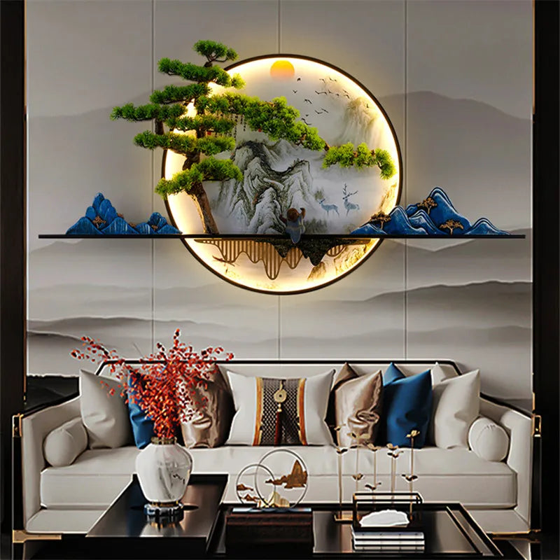 مصباح أبليك جداري بمصابيح LED للمناظر الطبيعية من DecorBites™ للمنزل وغرف المعيشة والنوم