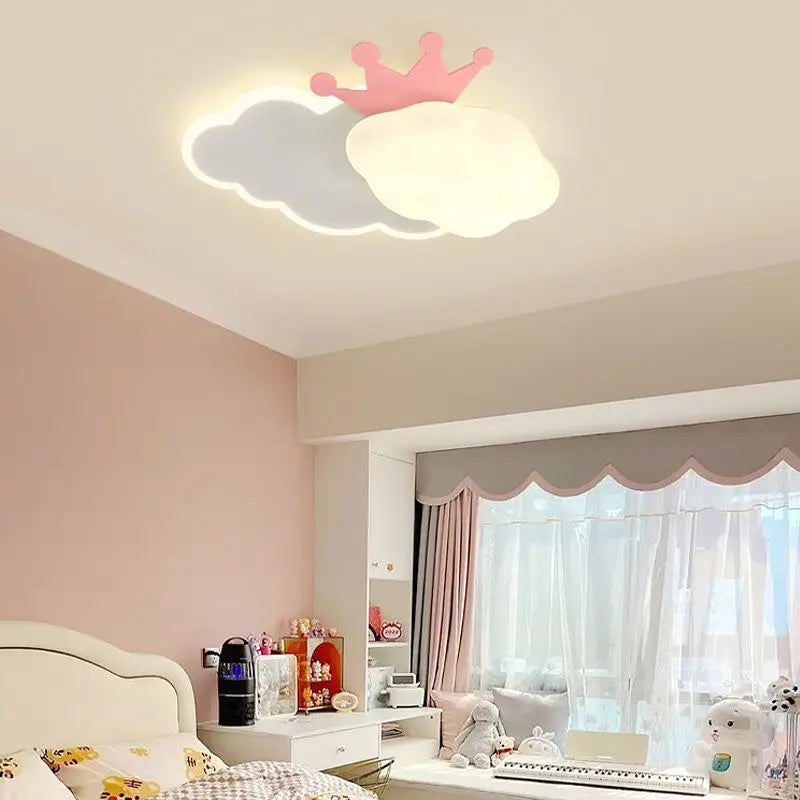 DecorBites™ Cream Clouds Rainbow Ceiling Lamp for Children's Bedroom